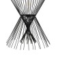 GloboStar® YOSHI 01929 Boho Κρεμαστό Φωτιστικό Πλέγμα Μονόφωτο 1 x E27 IP20 Μαύρο Ξύλο - Μ35 x Π35 x Υ60cm