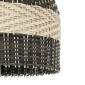 GloboStar® BARBADOS 01944 Boho Κρεμαστό Φωτιστικό Καμπάνα Μονόφωτο 1 x E27 IP20 Μπεζ & Χακί Ξύλο - Μ40 x Π40 x Υ45cm