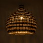 GloboStar® JAMAICA 01955 Boho Κρεμαστό Φωτιστικό Καμπάνα Μονόφωτο 1 x E27 IP20 Μπεζ & Χακί Ξύλο - Μ60 x Π60 x Υ60cm