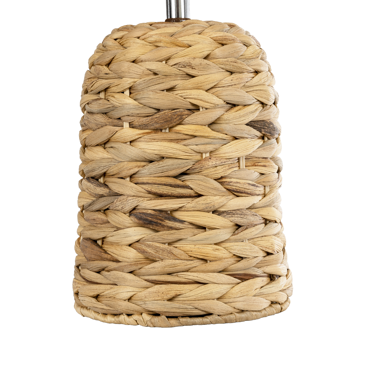 GloboStar® HOLOKAI 01960 Boho Επιτραπέζιο Φωτιστικό Πορτατίφ Μονόφωτο 1 x E27 AC220-240V IP20 - Φ23 x Υ40cm - Μπεζ Φυσική Ράφια Άχυρο Πλέγμα με Μπεζ Καπέλο