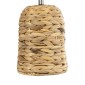 GloboStar® HOLOKAI 01960 Boho Επιτραπέζιο Φωτιστικό Πορτατίφ Μονόφωτο 1 x E27 AC220-240V IP20 - Φ23 x Υ40cm - Μπεζ Φυσική Ράφια Άχυρο Πλέγμα με Μπεζ Καπέλο
