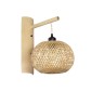 GLOBOSTAR® SELVA 01963 Boho Φωτιστικό Τοίχου - Απλίκα με Ντουί 1 x E27 AC 220-240V IP20 - Μπεζ - Μ23 x Π23 x Υ37cm