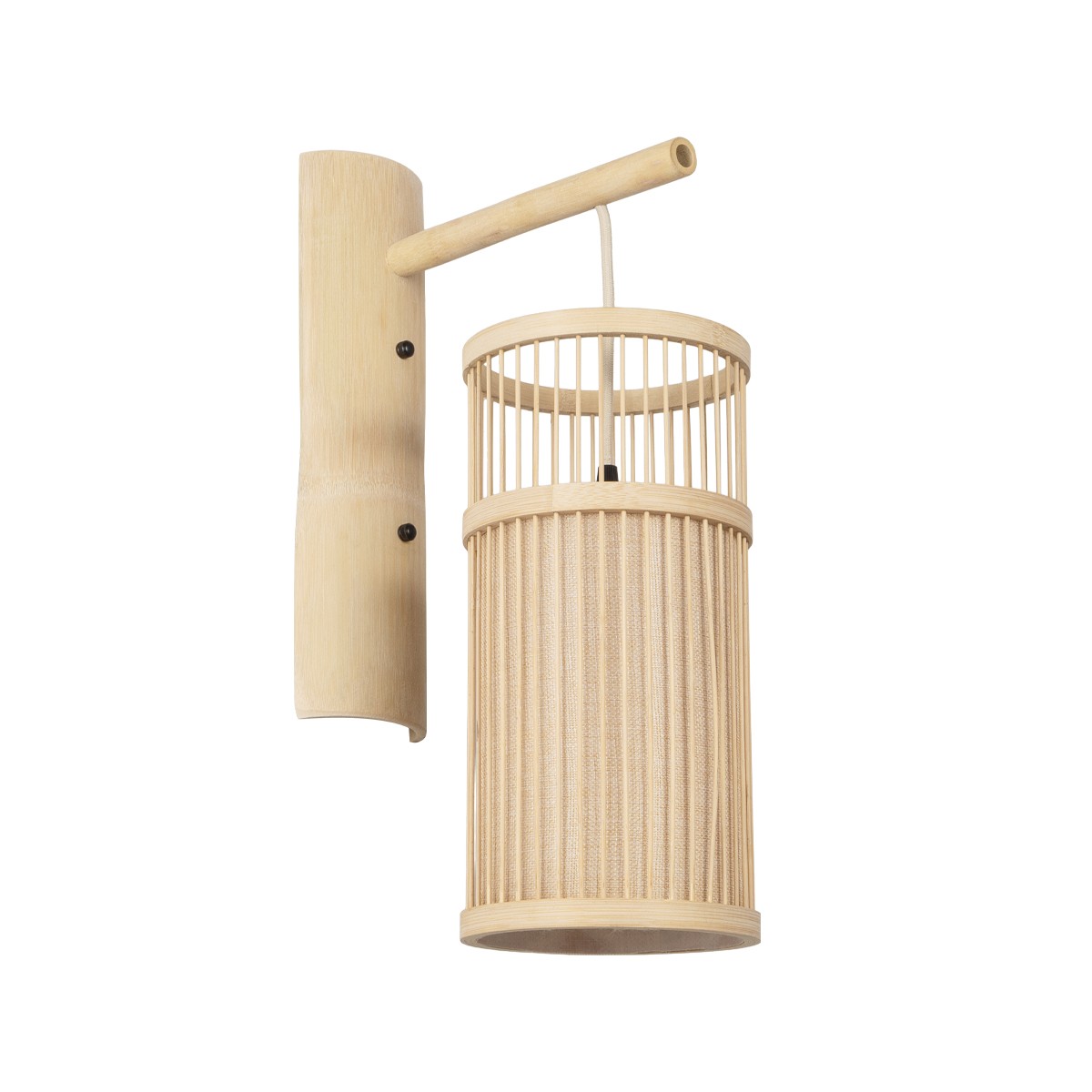 GLOBOSTAR® TULUM 01972 Boho Φωτιστικό Τοίχου - Απλίκα με Ντουί 1 x E27 AC 220-240V IP20 - Μπεζ - Μ16 x Π28 x Υ50cm