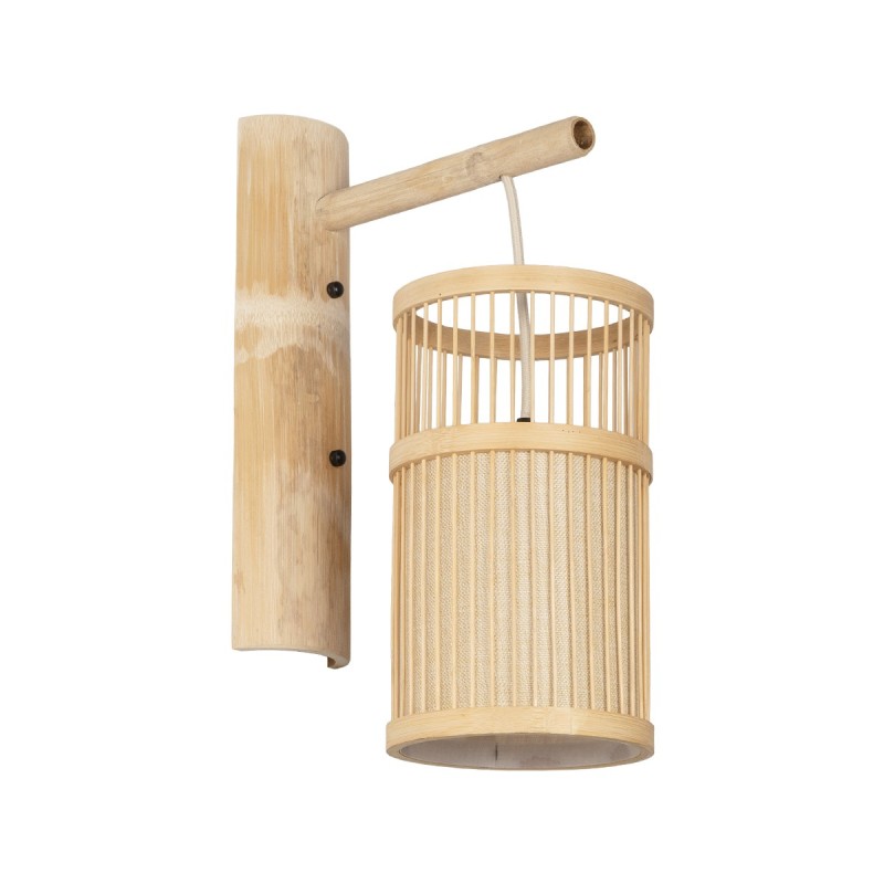 GLOBOSTAR® TULUM 01978 Boho Φωτιστικό Τοίχου - Απλίκα με Ντουί 1 x E27 AC 220-240V IP20 - Μπεζ - Μ16 x Π26.5 x Υ47cm