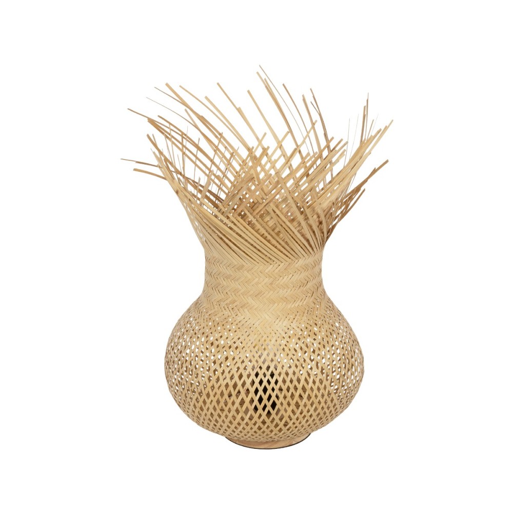 GLOBOSTAR® FARAH 01980 Boho Επιτραπέζιο Φωτιστικό Πορτατίφ με Ντουί 1 x E27 AC 220-240V IP20 - Μπεζ - Μ30 x Π30 x Υ46cm