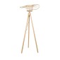 GloboStar® POPPY 01987 Boho Επιδαπέδιο Φωτιστικό Μονόφωτο 1 x E27 IP20 Μπεζ Ξύλο - Μ58 x Π58 x Υ138cm