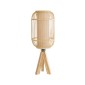 GloboStar® BODHI 01992 Boho Επιτραπέζιο Φωτιστικό Μονόφωτο 1 x E27 AC220-240V IP20 - Φ19 x Υ49cm - Μπεζ Ξύλινο Μπαμπού Πλέγμα