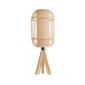 GloboStar® BODHI 01992 Boho Επιτραπέζιο Φωτιστικό Μονόφωτο 1 x E27 AC220-240V IP20 - Φ19 x Υ49cm - Μπεζ Ξύλινο Μπαμπού Πλέγμα