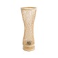 GloboStar® ROWAN 01994 Boho Επιτραπέζιο Φωτιστικό Μονόφωτο 1 x E27 AC220-240V IP20 - Φ17 x Υ42cm - Μπεζ Ξύλινο Μπαμπού Πλέγμα