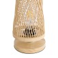 GloboStar® ROWAN 01994 Boho Επιτραπέζιο Φωτιστικό Μονόφωτο 1 x E27 AC220-240V IP20 - Φ17 x Υ42cm - Μπεζ Ξύλινο Μπαμπού Πλέγμα