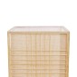 GloboStar® JUNIE 01997 Boho Επιτραπέζιο Φωτιστικό Πορτατίφ Μονόφωτο 1 x E27 AC220-240V IP20 - Μ20 x Π20 x Υ40cm - Μπεζ Ύφασμα με Μπεζ Ξύλινο Μπαμπού Πλέγμα