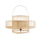 GloboStar® SORENIA 02004 Boho Επιδαπέδιο Φωτιστικό Μονόφωτο 1 x E27 IP20 Μπεζ Ξύλο - Μ60 x Π60 x Υ32cm