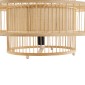 GloboStar® SORENIA 02004 Boho Επιδαπέδιο Φωτιστικό Μονόφωτο 1 x E27 IP20 Μπεζ Ξύλο - Μ60 x Π60 x Υ32cm