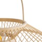 GloboStar® SORENIA 02005 Boho Επιτραπέζιο Φωτιστικό Μονόφωτο 1 x E27 AC220-240V IP20 - Φ50 x Υ18cm - Μπεζ Ξύλινο Μπαμπού Πλέγμα