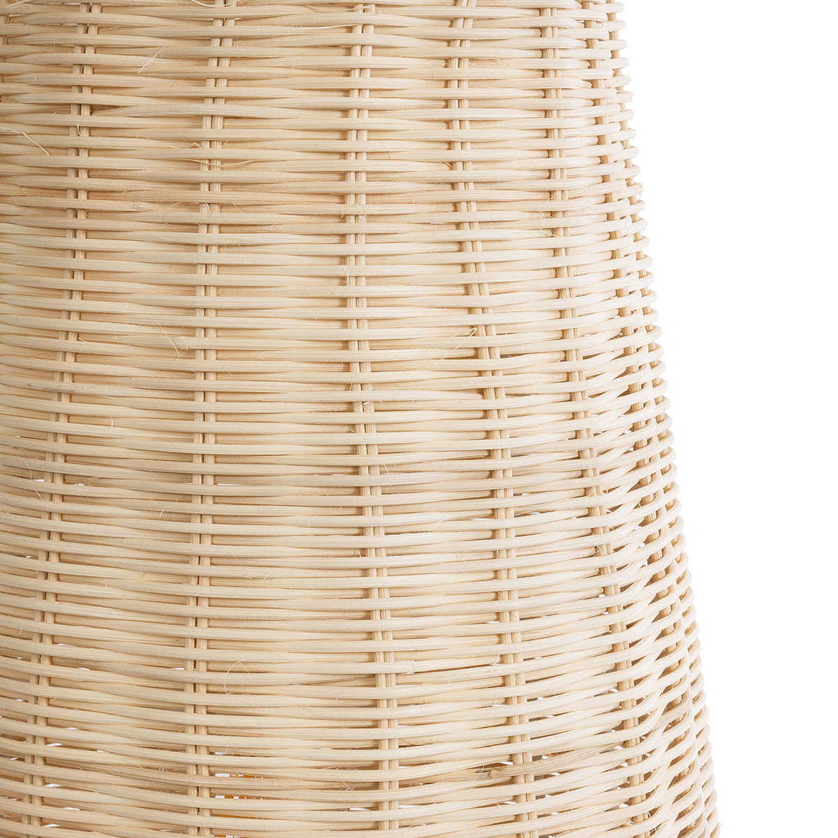 GloboStar® BOLSON 02012 Boho Επιδαπέδιο Φωτιστικό Μονόφωτο 1 x E27 IP20 Μπεζ Ξύλο με Λευκό Μέταλλο - Μ30 x Π30 x Υ70cm