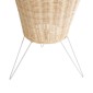 GloboStar® BOLSON 02013 Boho Επιδαπέδιο Φωτιστικό Μονόφωτο 1 x E27 IP20 Μπεζ Ξύλο με Λευκό Μέταλλο - Μ30 x Π30 x Υ120cm