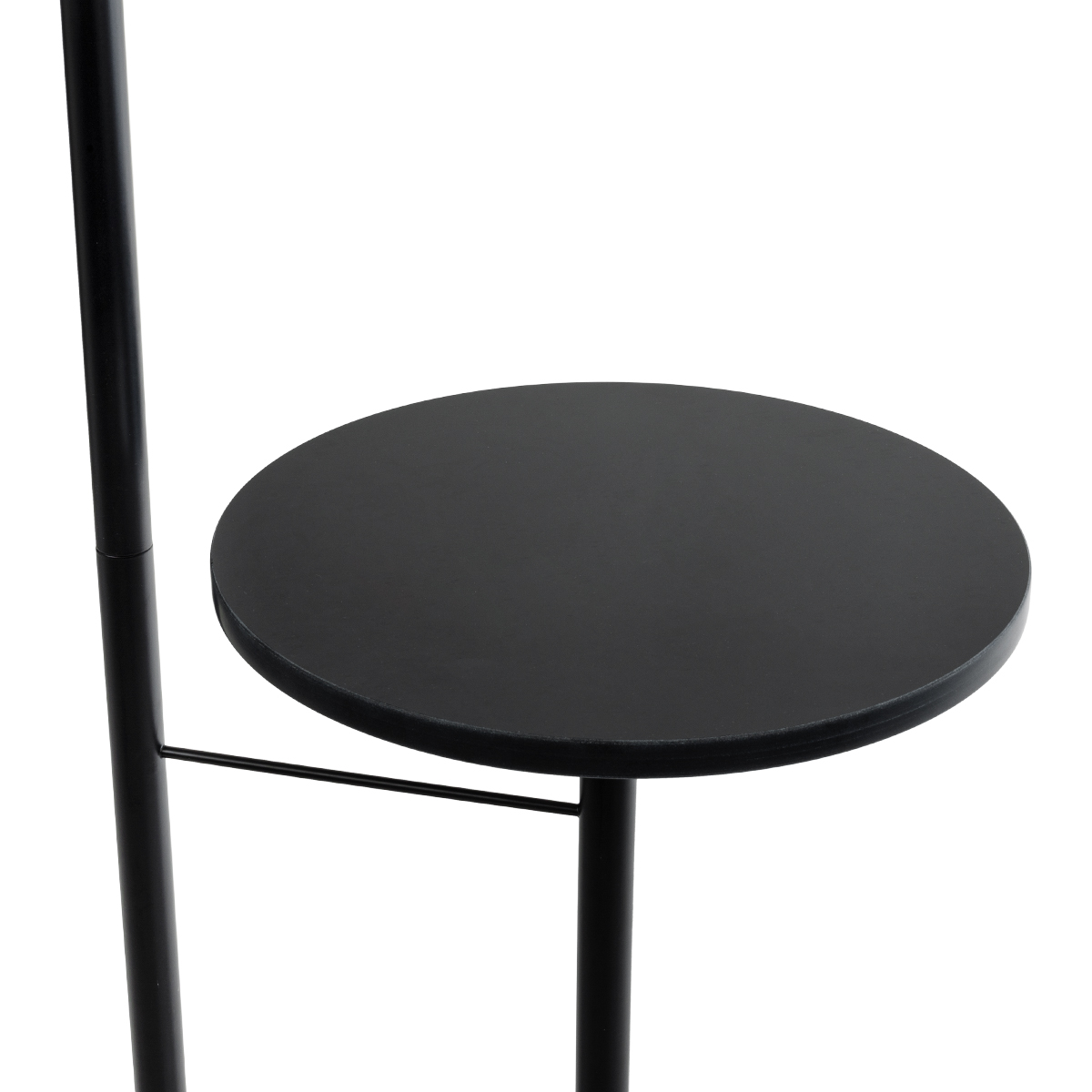 GloboStar® CORDELIA 02024 Μοντέρνο Επιδαπέδιο Φωτιστικό Μονόφωτο 1 x E27 IP20 Μαύρο & Χρυσό Αλουμίνιο, Λευκό Γυαλί με Μαύρο Μάρμαρο - Μ30 x Π38 x Υ180cm