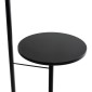 GloboStar® CORDELIA 02024 Μοντέρνο Επιδαπέδιο Φωτιστικό Μονόφωτο 1 x E27 IP20 Μαύρο & Χρυσό Αλουμίνιο, Λευκό Γυαλί με Μαύρο Μάρμαρο - Μ30 x Π38 x Υ180cm