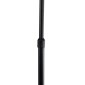GloboStar® CORDELIA 02026 Μοντέρνο Επιδαπέδιο Φωτιστικό Μονόφωτο 1 x E27 IP20  - Μαύρο Αλουμίνιο, Λευκό Γυαλί με Λευκό Μάρμαρο - Μ30 x Π38 x Υ180cm