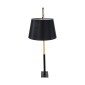 GloboStar® KELSIE 02029 Μοντέρνο Επιδαπέδιο Φωτιστικό Μονόφωτο 1 x E27 IP20 Μαύρο Μέταλλο, Μαύρο Ύφασμα με Μπεζ Ξύλο - Μ40 x Π125 x Υ140cm