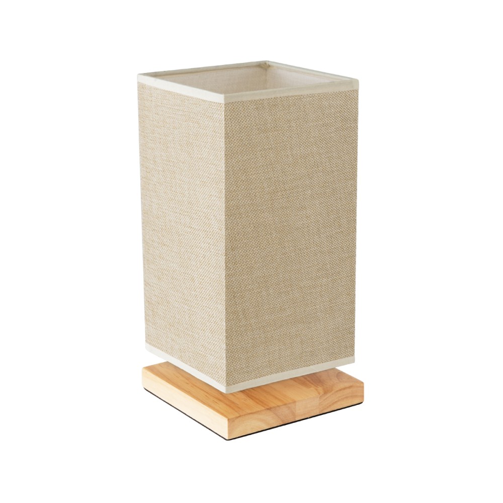 GLOBOSTAR® ARUBA 02041 Boho Επιτραπέζιο Φωτιστικό Πορτατίφ με Ντουί 1 x E27 AC 220-240V IP20 - Μπεζ - Μ15 x Π15 x Υ30cm