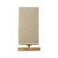 GloboStar® ARUBA 02041 Μοντέρνο Επιτραπέζιο Φωτιστικό Μονόφωτο 1 x E27 AC220-240V IP20 - Μ15 x Π15 x Υ30cm - Μπεζ Ξύλινη Βάση με Μπεζ Πλεκτό Καπέλο