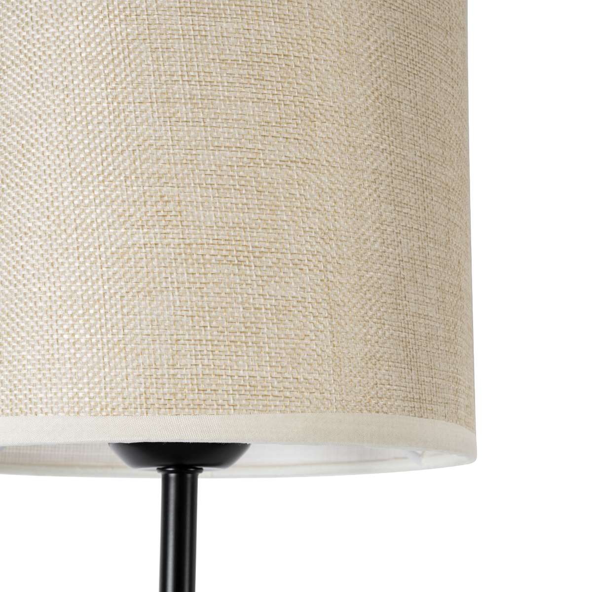 GloboStar® MANU 02043 Μοντέρνο Επιτοίχιο Φωτιστικό Απλίκα Μονόφωτο 1 x E27 IP20 Μαύρο Μέταλλο, Μπεζ Ξύλο με Μπεζ Ύφασμα - Μ18 x Π20 x Υ37cm