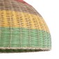 GloboStar® CABALLEROS 02054 Boho Κρεμαστό Φωτιστικό Καμπάνα Μονόφωτο 1 x E27 IP20 Πολύχρωμο Ξύλο - Μ70 x Π70 x Υ48cm