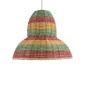 GloboStar® CABALLEROS 02057 Boho Κρεμαστό Φωτιστικό Καμπάνα Μονόφωτο 1 x E27 IP20 Πολύχρωμο Ξύλο - Μ40 x Π40 x Υ30cm