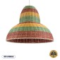 GloboStar® CABALLEROS 02058 Boho Κρεμαστό Φωτιστικό Καμπάνα Μονόφωτο 1 x E27 IP20 Πολύχρωμο Ξύλο - Μ70 x Π70 x Υ60cm