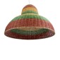 GloboStar® CABALLEROS 02059 Boho Κρεμαστό Φωτιστικό Καμπάνα Μονόφωτο 1 x E27 IP20 Πολύχρωμο Ξύλο - Μ100 x Π100 x Υ80cm