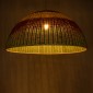 GloboStar® CABALLEROS 02062 Boho Κρεμαστό Φωτιστικό Καμπάνα Μονόφωτο 1 x E27 IP20 Πολύχρωμο Ξύλο - Μ100 x Π100 x Υ53cm