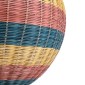 GloboStar® CABALLEROS 02064 Boho Κρεμαστό Φωτιστικό Μπάλα Μονόφωτο 1 x E27 IP20 Πολύχρωμο Ξύλο - Μ100 x Π100 x Υ100cm