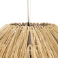 GloboStar® ARCHIPELAGO 02067 Boho Κρεμαστό Φωτιστικό Πλέγμα Μονόφωτο 1 x E27 IP20 Μπεζ Ξύλο - Μ100 x Π100 x Υ120cm
