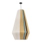 GloboStar® SALERNO 02079 Boho Κρεμαστό Φωτιστικό Πλέγμα Μονόφωτο 1 x E27 IP20 Πολύχρωμο Σχοινί - Μ50 x Π50 x Υ90cm