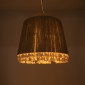 GloboStar® PUERTORICO 02093 Boho Κρεμαστό Φωτιστικό Καμπάνα Τρίφωτο 3 x E27 IP20 Μπεζ & Λευκό Σχοινί - Μ80 x Π80 x Υ80cm