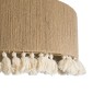 GloboStar® PUERTORICO 02095 Boho Κρεμαστό Φωτιστικό Καπέλο Τριφωτο 3 x E27 IP20 Μπεζ & Λευκό Σχοινί - Μ80 x Π80 x Υ27cm