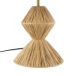 GloboStar® LUANA 02107 Boho Επιτραπέζιο Φωτιστικό Μονόφωτο 1 x E27 AC220-240V IP20 - Φ40 x Υ50cm - Μπεζ Καφέ Φυσική Ράφια Άχυρο Καπέλο