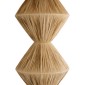 GloboStar® LUANA 02108 Boho Επιδαπέδιο Φωτιστικό Μονόφωτο 1 x E27 IP20 Μπεζ Ράφια - Μ60 x Π60 x Υ150cm