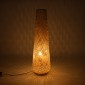 GloboStar® MAMIZU 02109 Boho Επιδαπέδιο Φωτιστικό Μονόφωτο 1 x E27 IP20 Μπεζ Ξύλο - Μ28 x Π28 x Υ93cm
