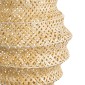 GloboStar® MAUI 02114 Boho Κρεμαστό Φωτιστικό Πλέγμα Μονόφωτο 1 x E27 IP20 Μπεζ Ξύλο - Μ30 x Π30 x Y77cm