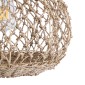 GloboStar® ECUADOR 02115 Boho Κρεμαστό Φωτιστικό Πλέγμα Μονόφωτο 1 x E27 IP20 Μπεζ Rattan - Μ35 x Π35 x Υ28cm