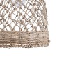 GloboStar® ECUADOR 02118 Boho Κρεμαστό Φωτιστικό Πλέγμα Μονόφωτο 1 x E27 IP20 Μπεζ Rattan - Μ25 x Π25 x Υ35cm