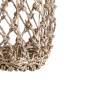 GloboStar® ECUADOR 02119 Boho Κρεμαστό Φωτιστικό Πλέγμα Μονόφωτο 1 x E27 IP20 Μπεζ Rattan - Μ15 x Π15 x Υ35cm