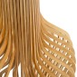 GloboStar® MIHIRO 02150 Boho Επιδαπέδιο Φωτιστικό Μονόφωτο 1 x E27 IP20 Καφέ Ξύλο με Μαύρο Μέταλλο - Μ48 x Π48 x Υ120cm
