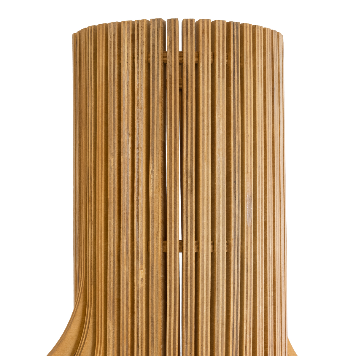 GloboStar® MIHIRO 02150 Boho Επιδαπέδιο Φωτιστικό Μονόφωτο 1 x E27 IP20 Καφέ Ξύλο με Μαύρο Μέταλλο - Μ48 x Π48 x Υ120cm
