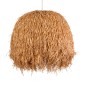 GloboStar® GUADELOUPE 02156 Boho Κρεμαστό Φωτιστικό Καμπάνα Μονόφωτο 1 x E27 IP20 Μπεζ Ράφια - Μ120 x Π120 x Υ100cm