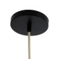 GloboStar® SAINTLUCIA 02160 Boho Κρεμαστό Φωτιστικό Πλέγμα Μονόφωτο 1 x E27 IP20 Καφέ Ράφια - Μ30 x Π30 x Υ90cm