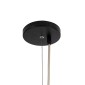 GloboStar® SAINTLUCIA 02161 Boho Κρεμαστό Φωτιστικό Πλεγμα Μονόφωτο 1 x E27 IP20 Μπεζ Ράφια - Μ66 x Π66 x Υ120cm