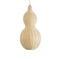 GloboStar® KINGSTOWN 02168 Boho Κρεμαστό Φωτιστικό Πλέγμα Μονόφωτο 1 x E27 IP20 Μπεζ Ξύλο - Μ30 x Π30 x Υ60cm